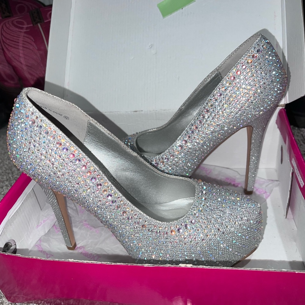 Rhinestone pumps! Size 9.5